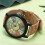 1Pc Wood Grain Quartz Watch With Strap For Men 8