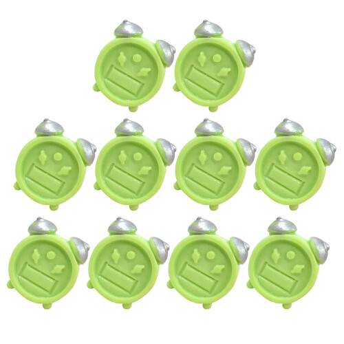 10Pcs Mini Alarms Mini Clock Models Tiny Diy Craft House Accessories