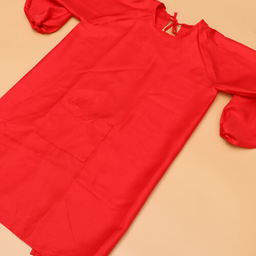 Grembiule A Maniche Lunghe Per Pittura, Camicia Da (Rosso, Xxl) 1