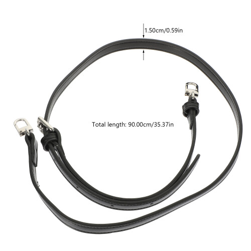 Tracolla Regolabile in PU Nera Per Borsa A Spalla E Crossbody 1