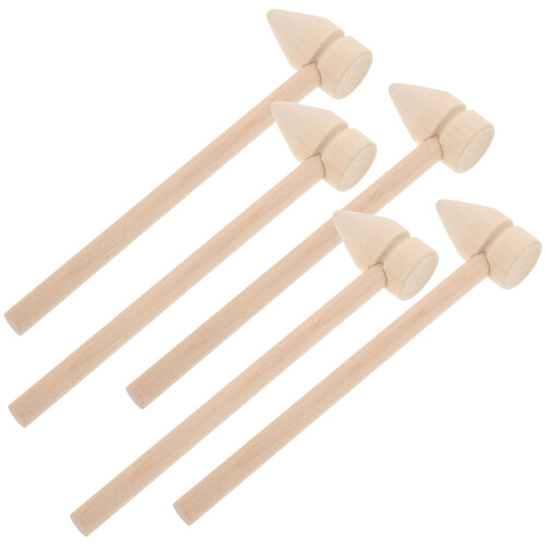 25 Mini Martelli In Legno Per Attività E Feste Bambini