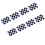 24Pcs 14X21Cm Checkered Racing Polyester Flags With Stick 1