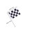 24Pcs 14X21Cm Checkered Racing Polyester Flags With Stick 3