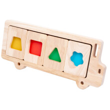 2 Set Puzzle Legno Geometriche Colorati Per Apprendimento