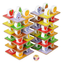 2 Set Giocattoli Impilabili In Legno Per Bambini
