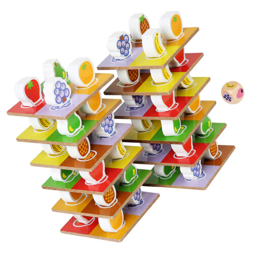 2 Set Giocattoli Impilabili In Legno Per Bambini 2