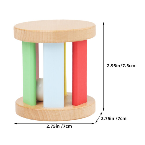 Wooden Roller Rattle Strumento Sensoriale Per 2