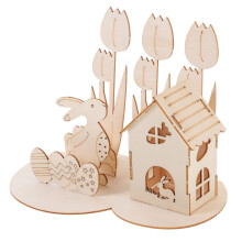 2 Set Puzzle 3D Tema Pasquale Casa Uova