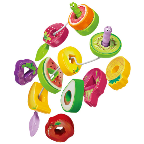 4 Sets Fruit Blocks Threading Toy Lacing Beads For Toddlers 2