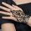 Fingerless Glove With Spider Web And Steampunk Wristband Ring 3