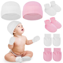 2 Sets Baby Wintermuts En Wanten, Hoed Handschoenen Set