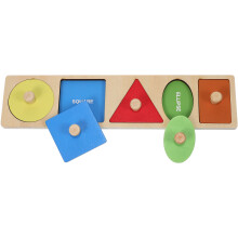2 Puzzle Geometrico Con Perline In Legno Educativo