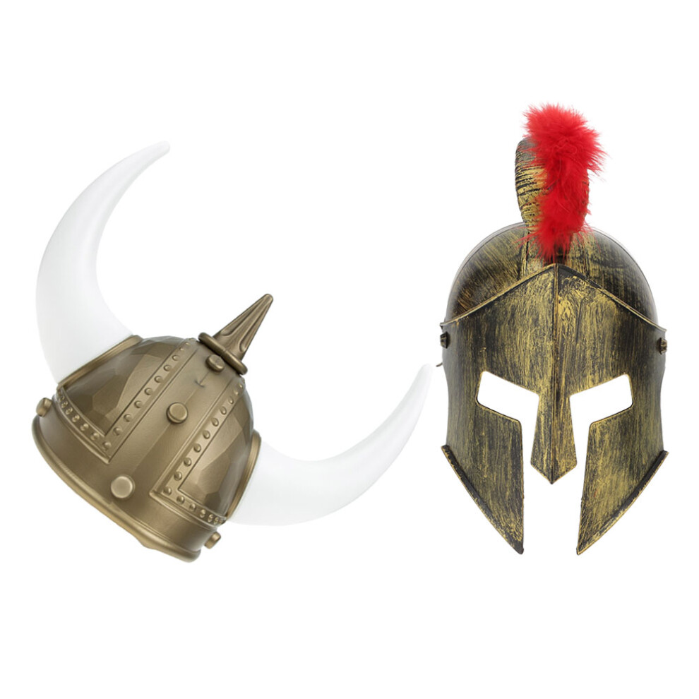 2 Sztuki HełMy WikingóW ŚRedniowieczne Karnawał Cosplay-image