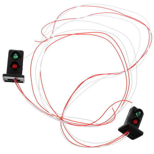 2Pcs Mini Sand Table Diy Signal Light Toy For Kids Train Model 2