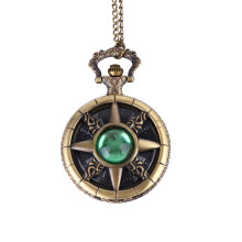 3St Gouden Pocket Watch Retro Quartz Ketting Hollow Sieradenhorloge