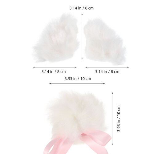 Conjunto De Orelhas Peludas Plush Para De 2