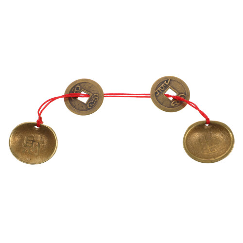 Conjunto De Brinquedo Yin Yang Com Taça Latão E Moedas Feng Shui