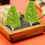 10 Unidades Miniatura Árvore Artificial Decoração 11