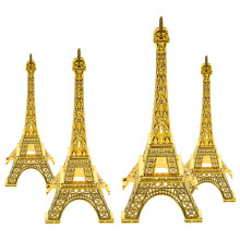 8 Unidades Mini Estátua Da Torre Eiffel Metal Para Decoração