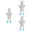 3Pcs Heróis Escultura Micro Paisagem 8