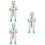 3Pcs Heróis Escultura Micro Paisagem 9