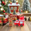 4 Conjuntos De De Natal Com Miniaturas De Rena Resina 4