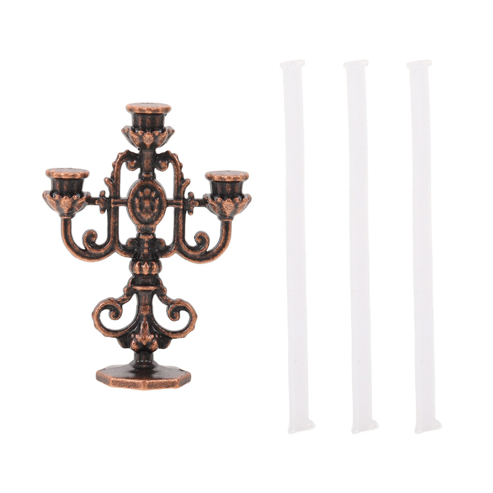 5 Sztuk Miniatury PodśWietnika Na ŚWieczkę Dla Domku Lalkowego-image