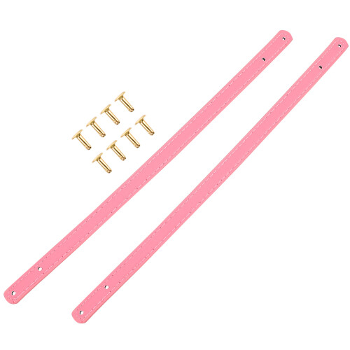 1 Par 30 Cm Alça De Bolsa Couro Pu Com Rebites 1