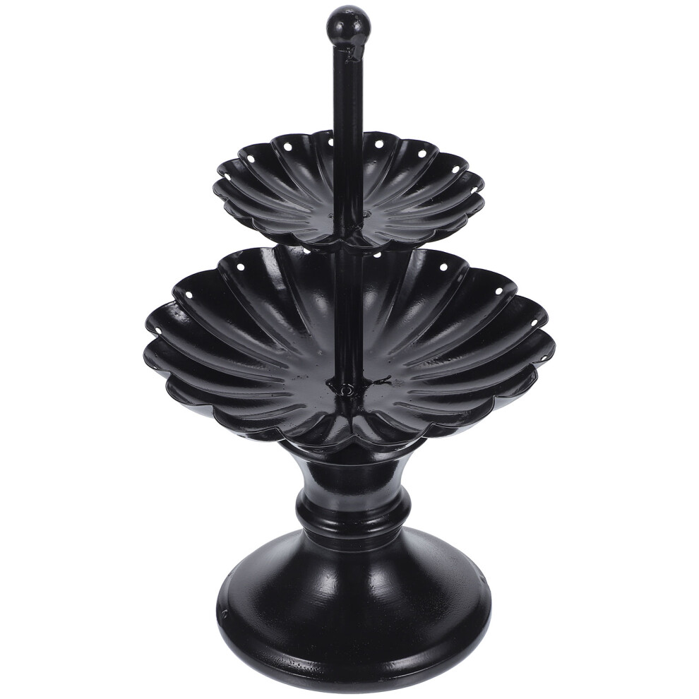 Dwuwarstwowa Metalowa Podstawka BiżUterię I Klucze Czarna-image