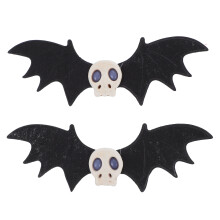 Två Klassiska Fladdermus Skull Hårspännen För Halloween