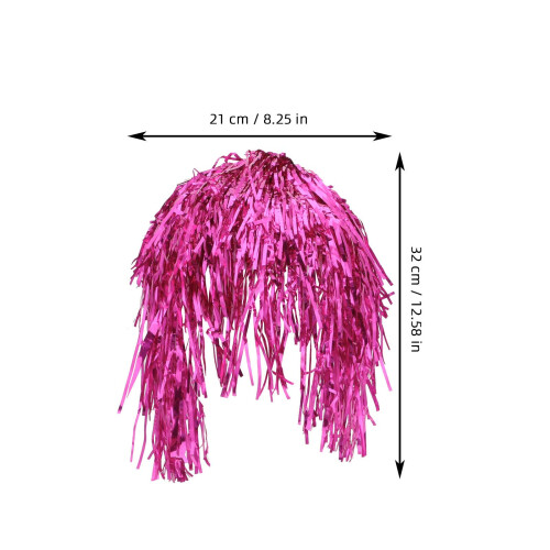 12 Unidades Tinsel Peruca Decorativa Metálico 1