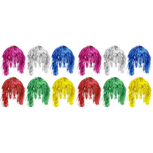 12 Unidades Tinsel Peruca Decorativa Metálico 2