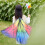 Conjunto Borboletas Capa Manto Cosplay 10