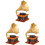 3St Mini Phonograph Ornament För Hem Och Dockhus I Retro Stil 4
