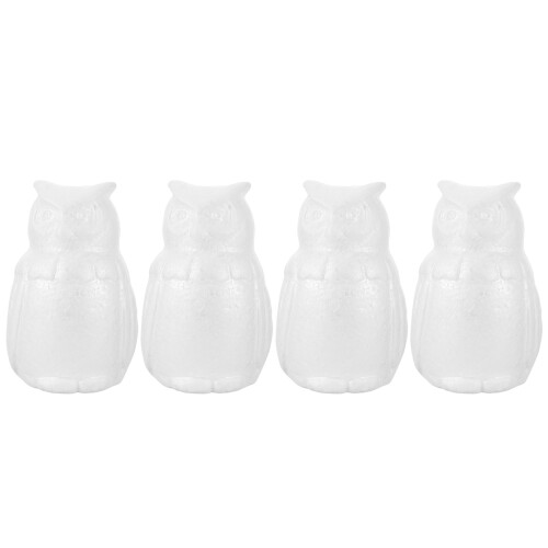 12St DIY Ugglepynt Vit Barn Hantverk Måla