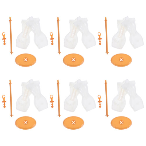 6 Mini Suportes Para Roupas De Bonecas Plástico Escala 1/6