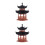 2Pcs Estátua Miniatura De Plástico Para Zen E Bonsai 10