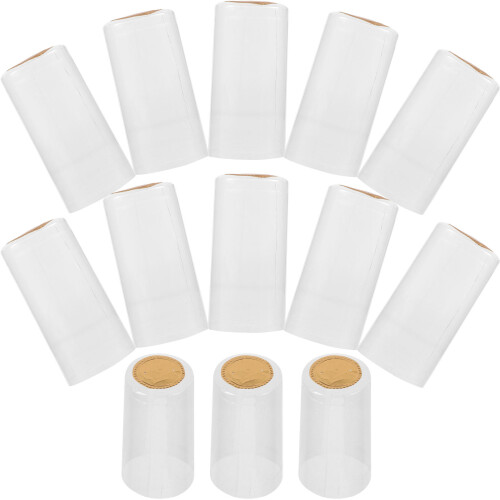 100Pcs Vinförslutning För Vinflaskor Värmeformad PVC