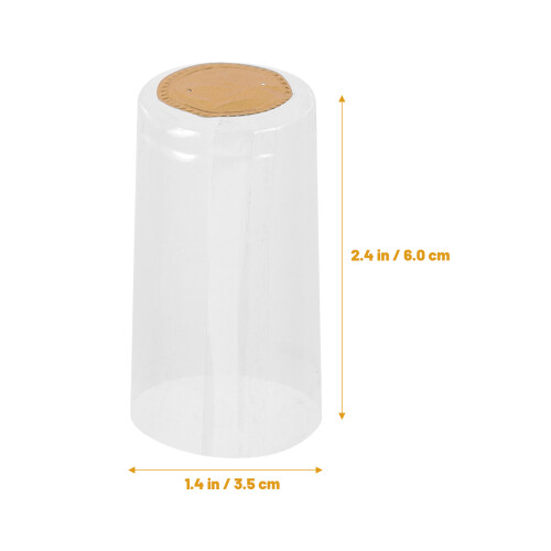 100Pcs Vinförslutning För Vinflaskor Värmeformad PVC 1
