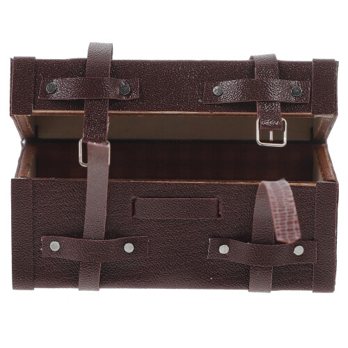 2St Realistisk Mini Resväska Dockhus Kaffefärgad 1