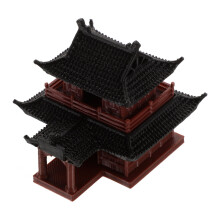 Mini Pagodes Estátua: Miniatura Pavilhão Plástico Para Bonsai Zen