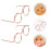 15 Stuks Mini Poppenbril Metaal Draadrand Accessoire 7