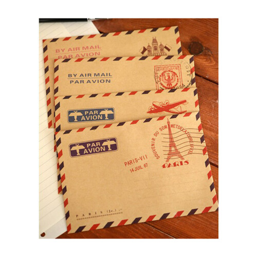 10Pcs Retro Torn Poststämpling Av Kraftpapper För Vykort