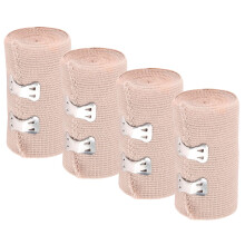 4Pcs Elastisk Kompressionsrulle Med Metallklämmor För Fotled Arm Bröst