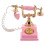 4St Mini Rosa Telefon Prop I Metall För Dockhus Och 3