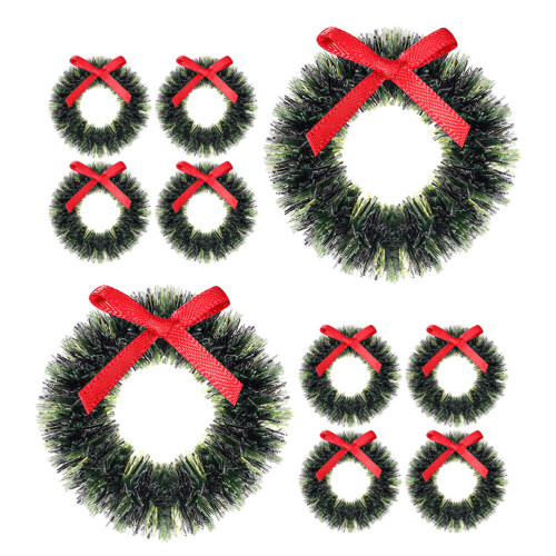 48St Mini Julkransar Plast Dockhus Hängande