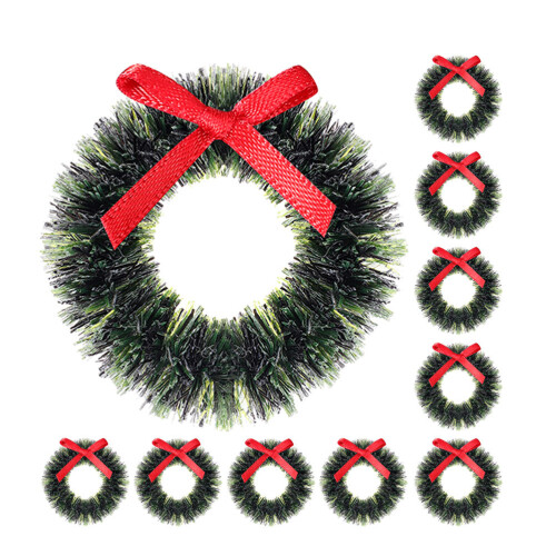 48St Mini Julkransar Plast Dockhus Hängande 2