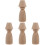 4St Peg Figuren Khaki Voor DIY Knutselprojecten Thuis 4