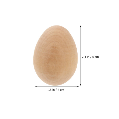 1 Set Diy Ei Versieringen Massief Hout Gekleurd 1