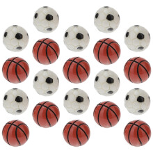 20Stk Mini Sportbälle Puppenhaus Fussbälle Basketbälle Modell